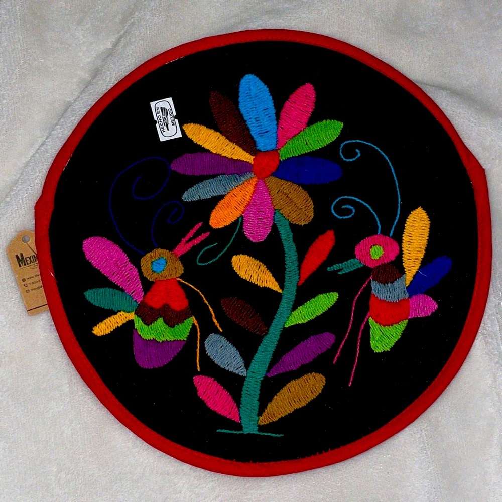 Beautiful hand embroidered tortilla warmer from Mexico